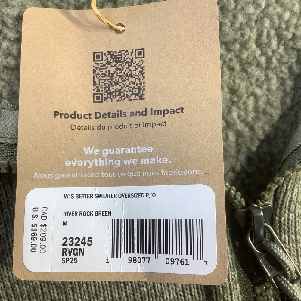 Patagonia Better Sweater Oversized Pullover‎ River Rock Green  Womens Size M NWT - Picture 6 of 16